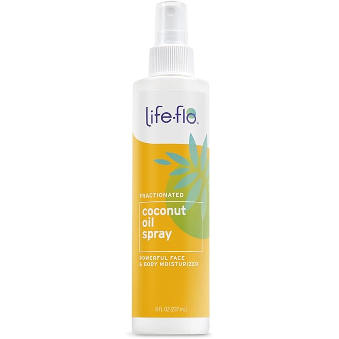LifeFlo Fractionated Coconut Oil Spray - Liquid Coconut Oil for Skin, Hair and Nails, Lightweight Face Oil, Body Moisturizer, Cuticle Oil, Hypoallergenic, 60-Day Guarantee, Not Tested on Animals, 8oz